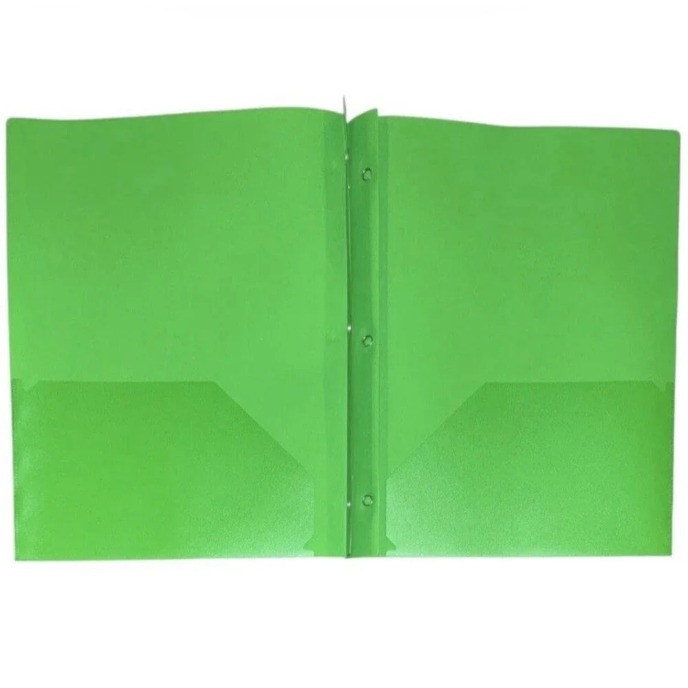 5x Wexford Plastic Folder w/ Prongs 2 Pocket 9.1x11.61